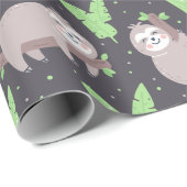 Sloth Pattern Wrapping Paper Geschenkpapier (Rolleneckpunkt)