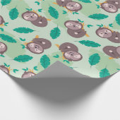 Sloth Pattern Wrapping Paper Geschenkpapier (Ecke)