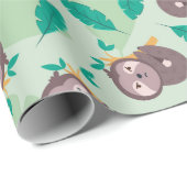 Sloth Pattern Wrapping Paper Geschenkpapier (Rolleneckpunkt)