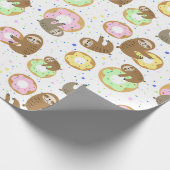 Sloth Pattern Wrapping Paper Geschenkpapier (Ecke)