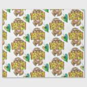 Sloth Pattern Wrapping Paper Geschenkpapier (Flach)