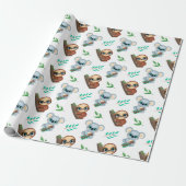 Sloth Pattern Wrapping Paper Geschenkpapier (Ungerollt)