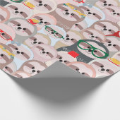 Sloth Pattern Wrapping Paper Geschenkpapier (Ecke)