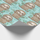 Sloth Pattern Wrapping Paper Geschenkpapier (Ecke)
