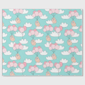 Sloth Pattern Wrapping Paper Geschenkpapier (Flach)