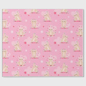 Sloth Pattern Wrapping Paper Geschenkpapier (Flach)