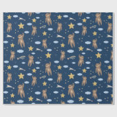 Sloth Pattern Wrapping Paper Geschenkpapier (Flach)
