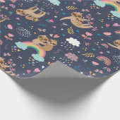 Sloth Pattern Wrapping Paper Geschenkpapier (Ecke)