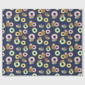 Sloth Pattern Wrapping Paper Geschenkpapier (Flach)