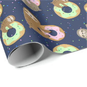 Sloth Pattern Wrapping Paper Geschenkpapier (Rolleneckpunkt)