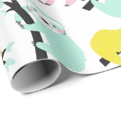 Sloth Pattern Wrapping Paper Geschenkpapier (Rolleneckpunkt)