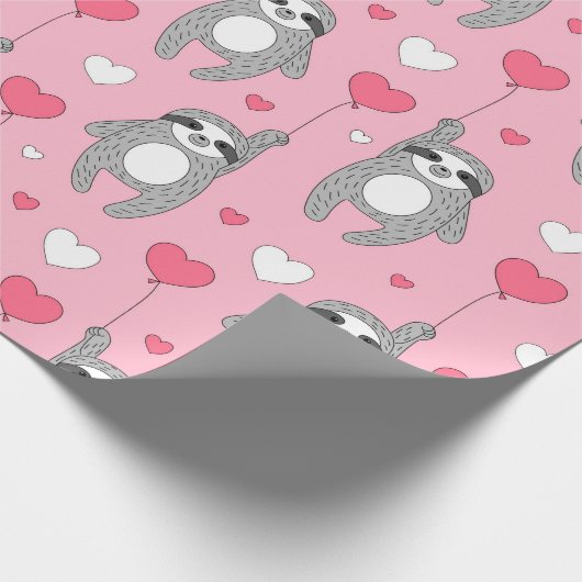 Sloth Pattern Wrapping Paper Geschenkpapier (Ecke)