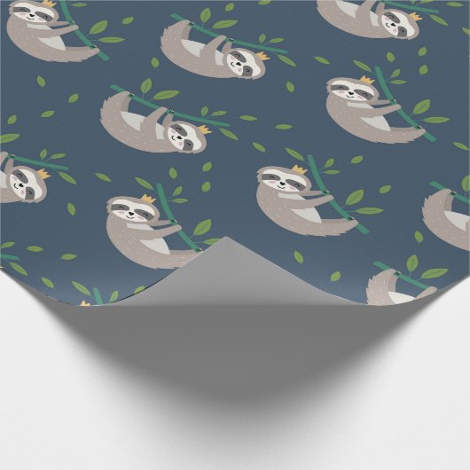 Sloth Pattern Wrapping Paper Geschenkpapier (Ecke)