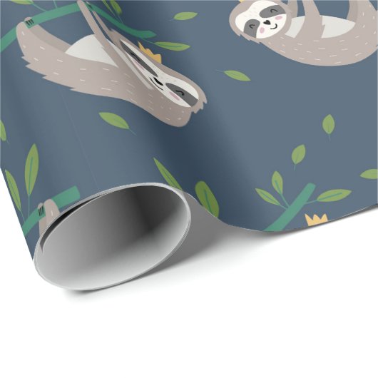 Sloth Pattern Wrapping Paper Geschenkpapier (Rolleneckpunkt)