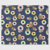 Sloth Pattern Wrapping Paper Geschenkpapier (Flach)