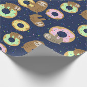Sloth Pattern Wrapping Paper Geschenkpapier (Ecke)