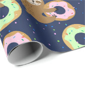 Sloth Pattern Wrapping Paper Geschenkpapier (Rolleneckpunkt)