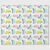Sloth Pattern Wrapping Paper Geschenkpapier (Flach)