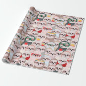 Sloth Pattern Wrapping Paper Geschenkpapier (Ungerollt)