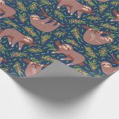Sloth Pattern Wrapping Paper Geschenkpapier (Ecke)