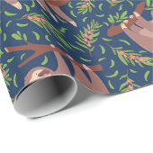 Sloth Pattern Wrapping Paper Geschenkpapier (Rolleneckpunkt)