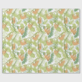 Sloth Pattern Wrapping Paper Geschenkpapier (Flach)