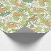 Sloth Pattern Wrapping Paper Geschenkpapier (Ecke)