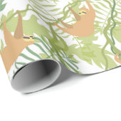 Sloth Pattern Wrapping Paper Geschenkpapier (Rolleneckpunkt)