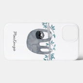 Sloth Personalisiert Case-Mate iPhone Hülle (Rückseite (Horizontal))