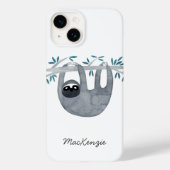 Sloth Personalisiert Case-Mate iPhone Hülle (Rückseite)