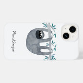 Sloth Personalisiert Case-Mate iPhone Hülle (Rückseite (Horizontal))