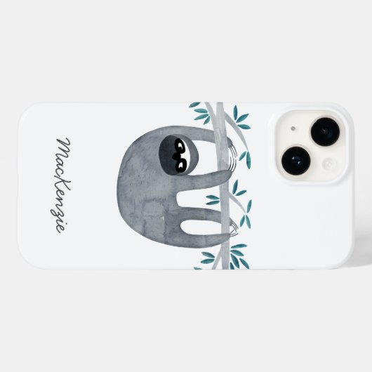Sloth Personalisiert Case-Mate iPhone Hülle (Rückseite (Horizontal))