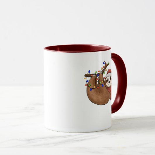 Sloth Personalisiert Hot Coco Tasse (VorderseiteRechts)