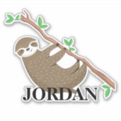 Sloth Personalisiert name Aufkleber (Vorderseite)