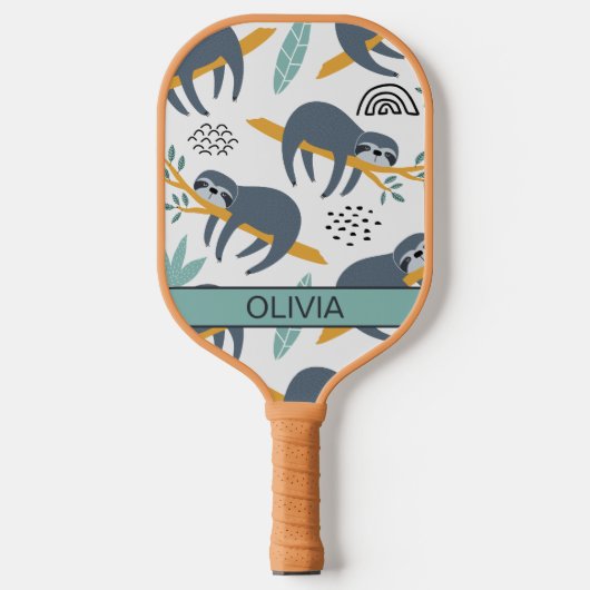 Sloth Pickleball Paddle, modern, Personalisiert Pickleball Schläger (Vorderseite)