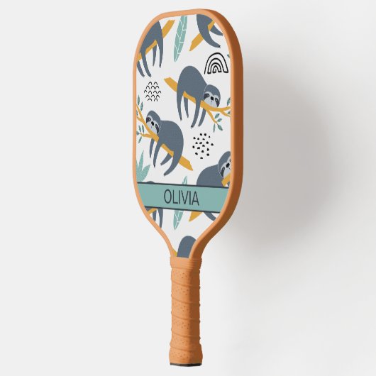 Sloth Pickleball Paddle, modern, Personalisiert Pickleball Schläger (Links)