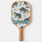 Sloth Pickleball Paddle, modern, Personalisiert Schläger (Rückseite)