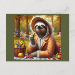 Sloth Picnic Postkarte