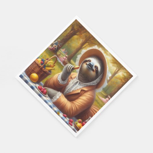 Sloth Picnic Serviette (Ecke)