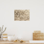 Sloth Pieter Bruegel Zeichnend Poster (Küche)