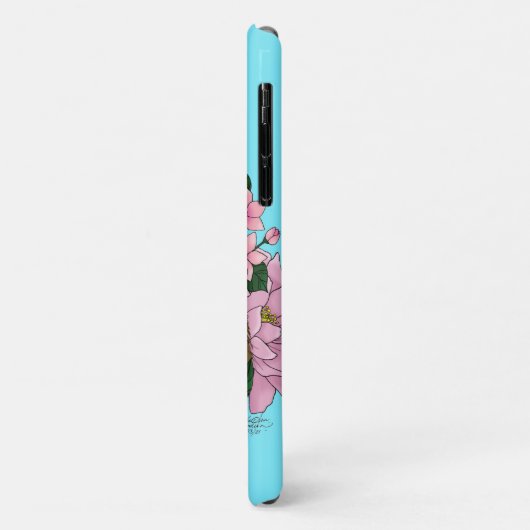 Sloth Pink-Blume Case-Mate iPhone Hülle (Hinten/Links)
