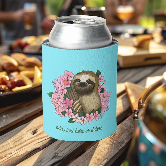 Sloth Pink-Blume Dosenkühler