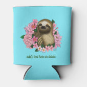 Sloth Pink-Blume Dosenkühler (Vorderseite)