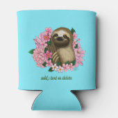Sloth Pink-Blume Dosenkühler (Rückseite)