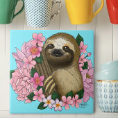 Sloth Pink-Blume Fliese