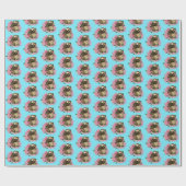 Sloth Pink-Blume Geschenkpapier (Flach)