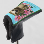 Sloth Pink-Blume Golf Headcover (3/4 Vorderseite)