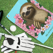 Sloth Pink-Blume Golfhandtuch