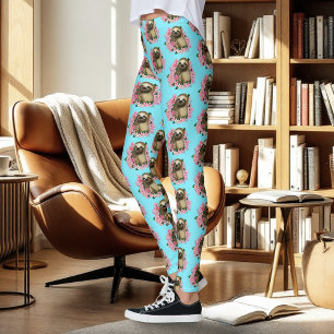 Sloth Pink-Blume Leggings