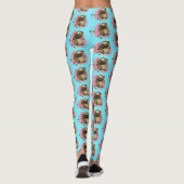 Sloth Pink-Blume Leggings (Rückseite)